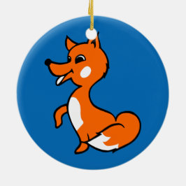 Ornamento De Cerâmica Cartoon Fox
