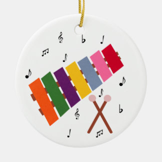 Ornamento De Cerâmica Cartoon Multicolorido por Instrumentos Musicais