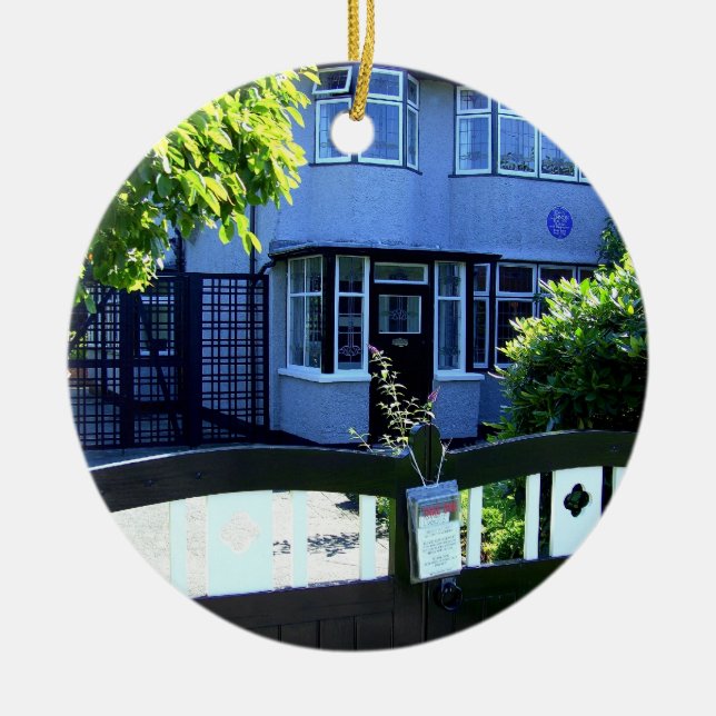 Ornamento De Cerâmica Casa da infância de John Lennon (Frente)