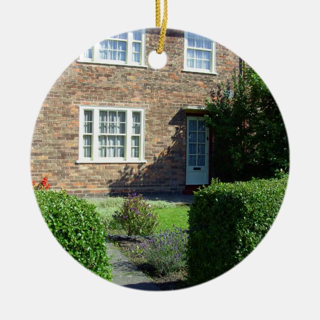 Ornamento De Cerâmica Casa da infância de Paul McCartney (Frente)