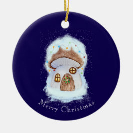 Ornamento De Cerâmica Casa de Contos de Natal
