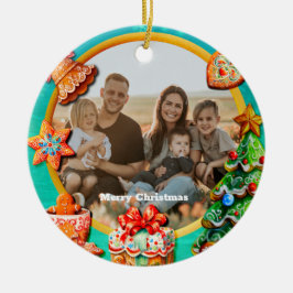 Ornamento De Cerâmica Casa de Doces de Natal e Ano Novo