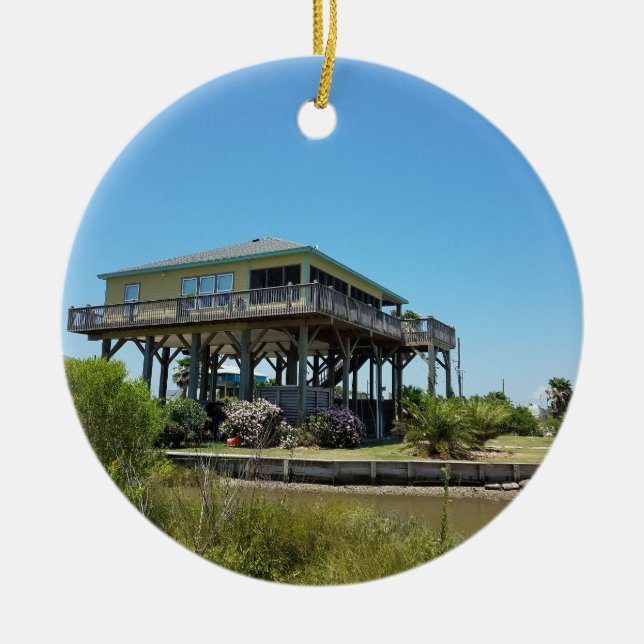 Ornamento De Cerâmica casa de praia (Frente)