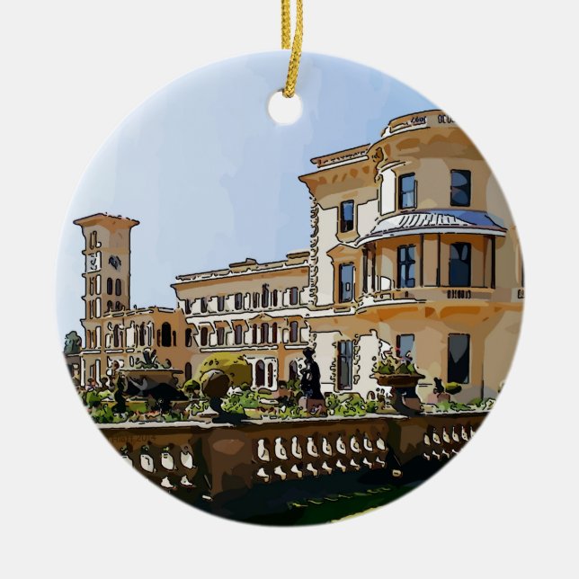 Ornamento De Cerâmica Casa e jardins de Osborne (Frente)