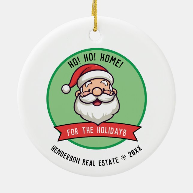 Ornamento De Cerâmica Casa para o Natal das Férias (Traseira)