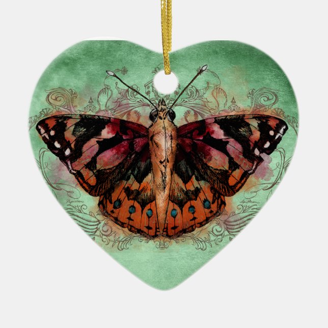 Ornamento De Cerâmica Casa - senhora pintada (Frente)