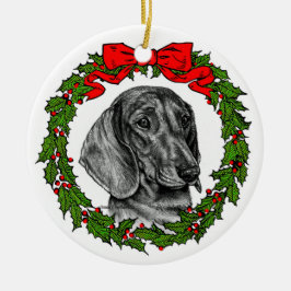 Ornamento De Cerâmica Casaco Dachshund Art suave de Glenda S. Harlan