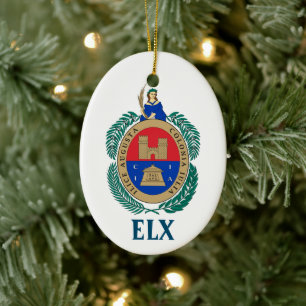 Ornamento De Cerâmica Casaco de Armas de Elche, ESPANHA
