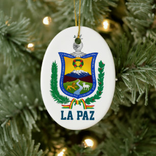Ornamento De Cerâmica Casaco de Armas de La Paz, Bolívia