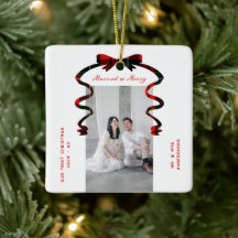 Casados e Alegres Foto de Arco de Natal Recém-casa