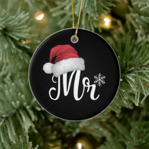 Ornamento De Cerâmica Casais do Sr. Claus Correspondendo aos Papais noei