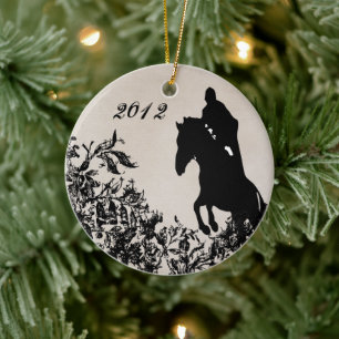 Ornamento De Cerâmica Casais Personalizados Saltos Equestres