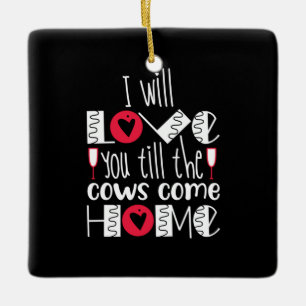 Ornamento De Cerâmica Casal Art I Will Love You