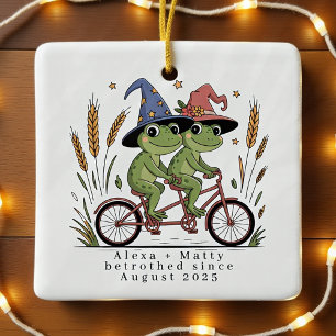 Ornamento De Cerâmica Casal Cute Personalizado Concebido
