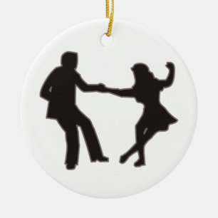 Ornamento De Cerâmica Casal dança