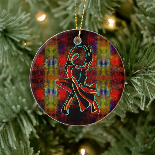 Ornamento De Cerâmica Casal dançante (Árvore)