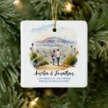 Ornamento De Cerâmica Casal em Los Angeles California Watercolor Viagem<br><div class="desc">Casal em Los Angeles,  Califórnia | Ornamento cerâmico por Viagem de Aquarelas. Personalize com seu próprio texto. Este é mais um Design original de 100% de Hamster. #TravelSouvenirCerâmicaOrnaments,  #HandmadeCerâmicaTravelKeepsakes,  #DestinationThemedCerâmicaOrnaments,  #CerâmicaOrnamentsForTravelLovers,  #UniqueTravelGiftOrnaments,  #CustomTravelCeramics,  #TravelInspirouCerâmicaDecorations,  #WorldTravelCerâmica Coletivos,  #CerâmicaOrnamentsForTravelers,  #PersonalisedTravelCerâmicaOrnaments</div>