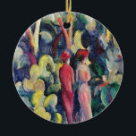 Ornamento De Cerâmica Casal sobre o Caminho da Floresta por August Macke<br><div class="desc">Casal na Floresta, em August Macke, é uma pintura de natureza de arte, expressionista e vintage. Um homem e uma mulher em um rastro em uma floresta selvagem cercada por árvores. Sobre o artista: August Macke (1887-1914) foi membro líder do grupo de expressionismo alemão Der Blaue Reiter, The Blue Rider....</div>