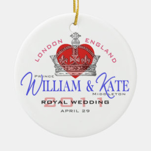 Ornamento De Cerâmica Casamento real de William & de Kate