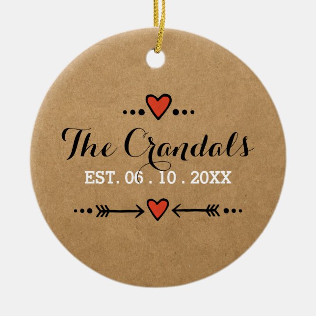 Ornamento De Cerâmica Casamento Russo por País (Frente)