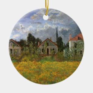 Ornamento De Cerâmica Casas em Argenteuil de Claude Monet, Arte Antigo