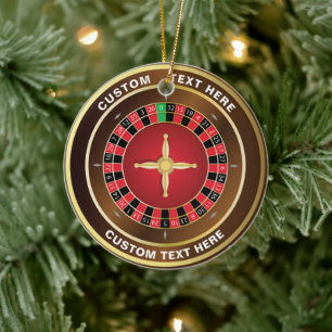 Ornamento De Cerâmica Casino Roulette Wheel Personalizado Natal
