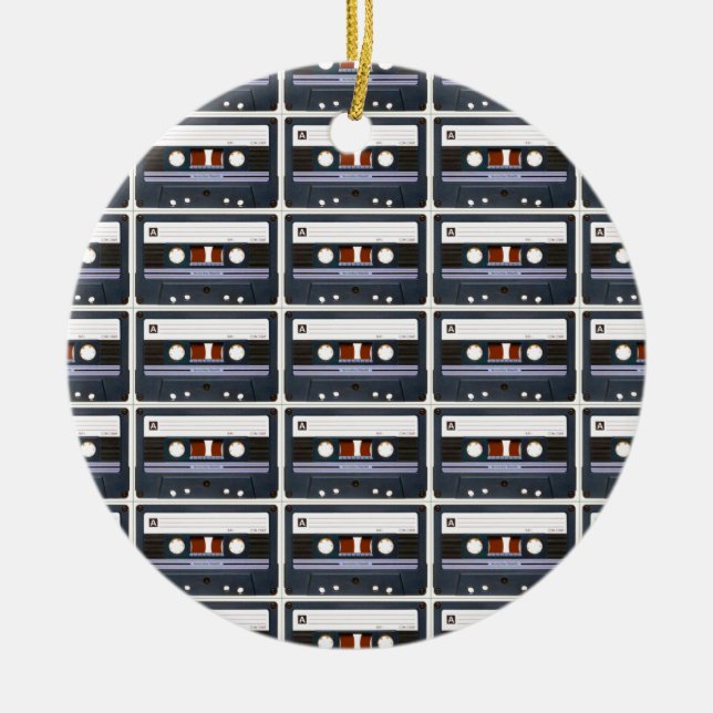 Ornamento De Cerâmica Cassete de pop Art (Frente)