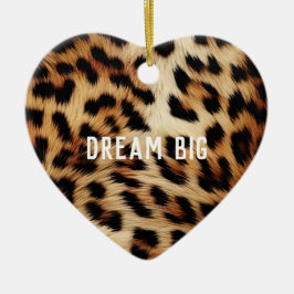 Ornamento De Cerâmica Castanho-Leopardo