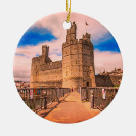 Ornamento De Cerâmica Castelo de Caernarfon País de Gales.