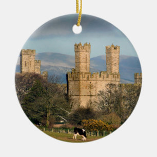 Ornamento De Cerâmica Castelo de Caernarfon País de Gales.