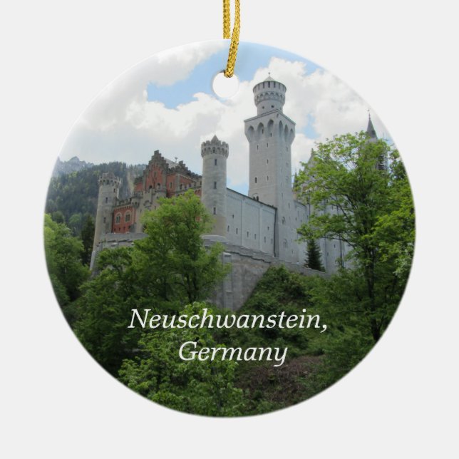 Ornamento De Cerâmica Castelo de Neuschwanstein (Frente)