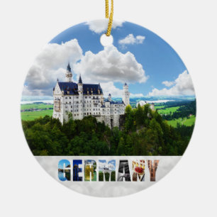 Ornamento De Cerâmica Castelo Neuschwanstein Bavaria Foto: