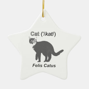 Ornamento De Cerâmica Cat Felis Catus