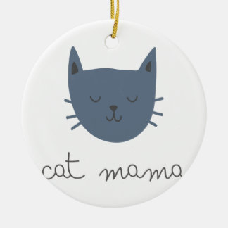 Ornamento De Cerâmica Cat Mama Ornament