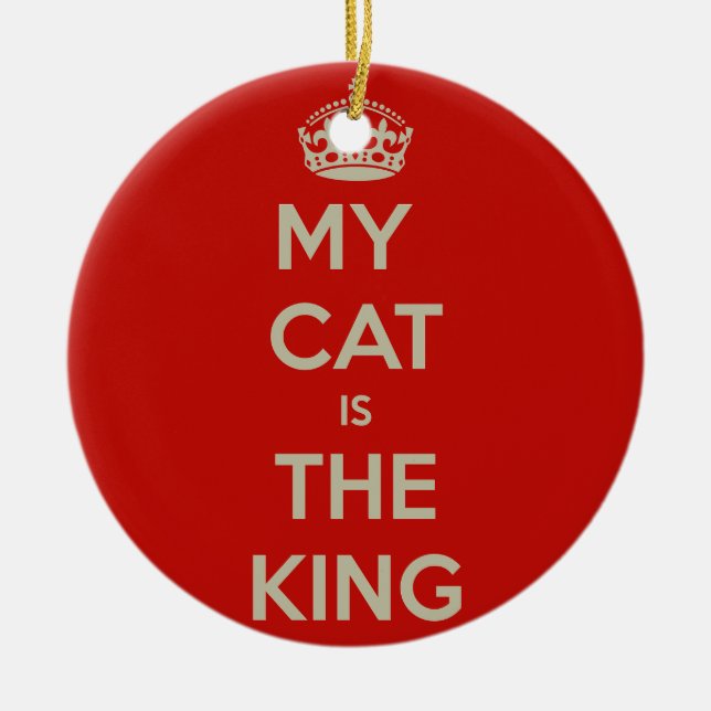 Ornamento De Cerâmica Cat Qoute (Frente)