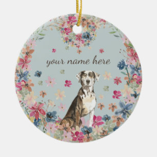 Ornamento De Cerâmica Catahoula Leopard Dog impressão