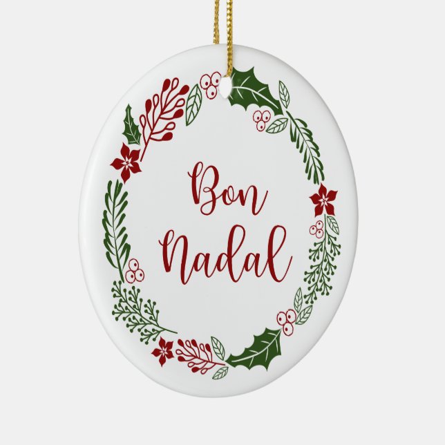 Ornamento De Cerâmica Catalunha Feliz Fúria de Natal, Bon Nadal (Direito )