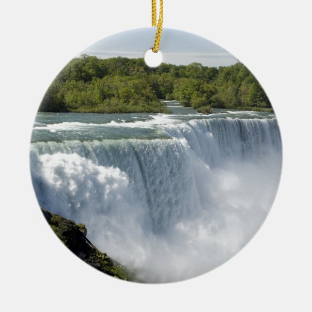Ornamento De Cerâmica catarata de Niagara (Frente)