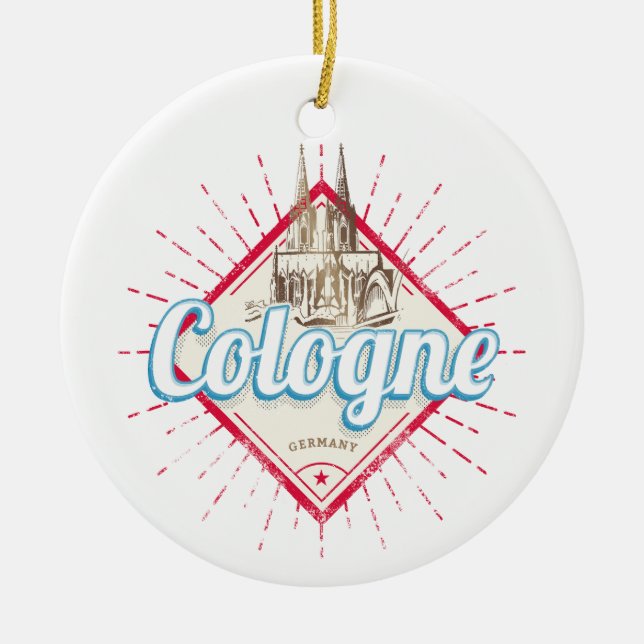 Ornamento De Cerâmica Catedral de Colônia, Alemanha (Frente)