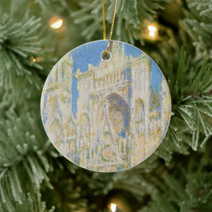 Ornamento De Cerâmica Catedral de Rouen Portal Luz da Manhã Claude Monet