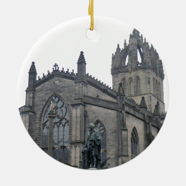 Ornamento De Cerâmica Catedral do St Giles de Edimburgo (Traseira)
