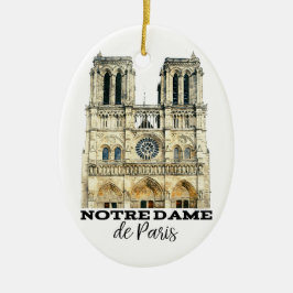Ornamento De Cerâmica Catedral francesa Notre-Dame de Paris Souvenir