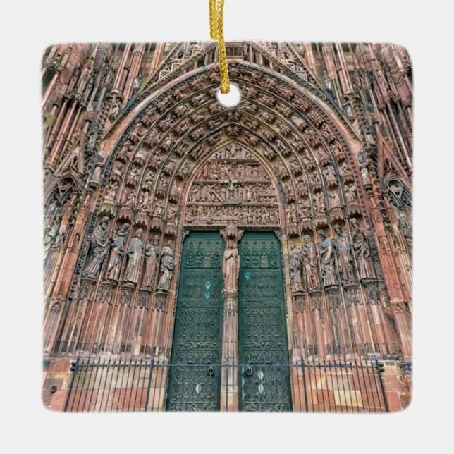 Ornamento De Cerâmica Cathedrale Notre-Dame, Strasbourg, France (Frente)