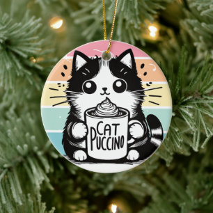Ornamento De Cerâmica Catpuccino 3