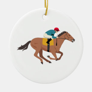 Ornamento De Cerâmica Cavaleiro do cavalo de Kentucky Derby