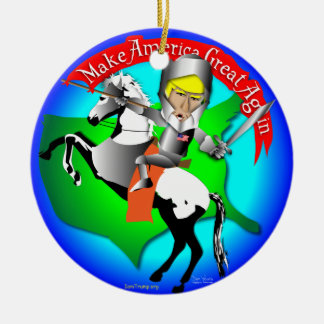 Ornamento De Cerâmica Cavaleiro Donald Trump