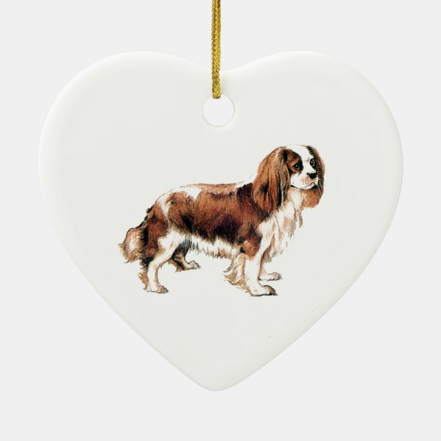 Ornamento De Cerâmica Cavalier King Charles Spaniel (Verso)