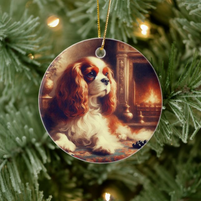 Ornamento De Cerâmica Cavalier King Charles Spaniel (Árvore)