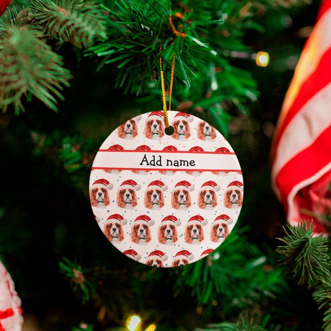 Ornamento De Cerâmica Cavalier King Charles Spaniel Dog Breed Christmas (Criador carregado)
