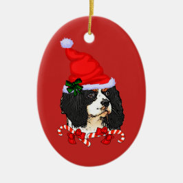 Ornamento De Cerâmica Cavalier King Charles Spaniel Natal